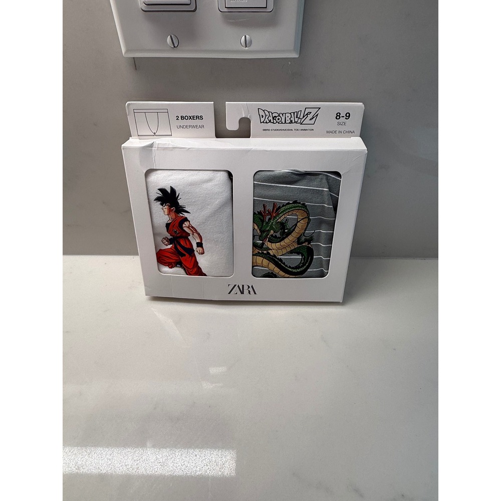 Zara Kids Dragon Ball Z Goku Shenron Boxer Underwear 2 Pack Size 8-9 130cm NIB